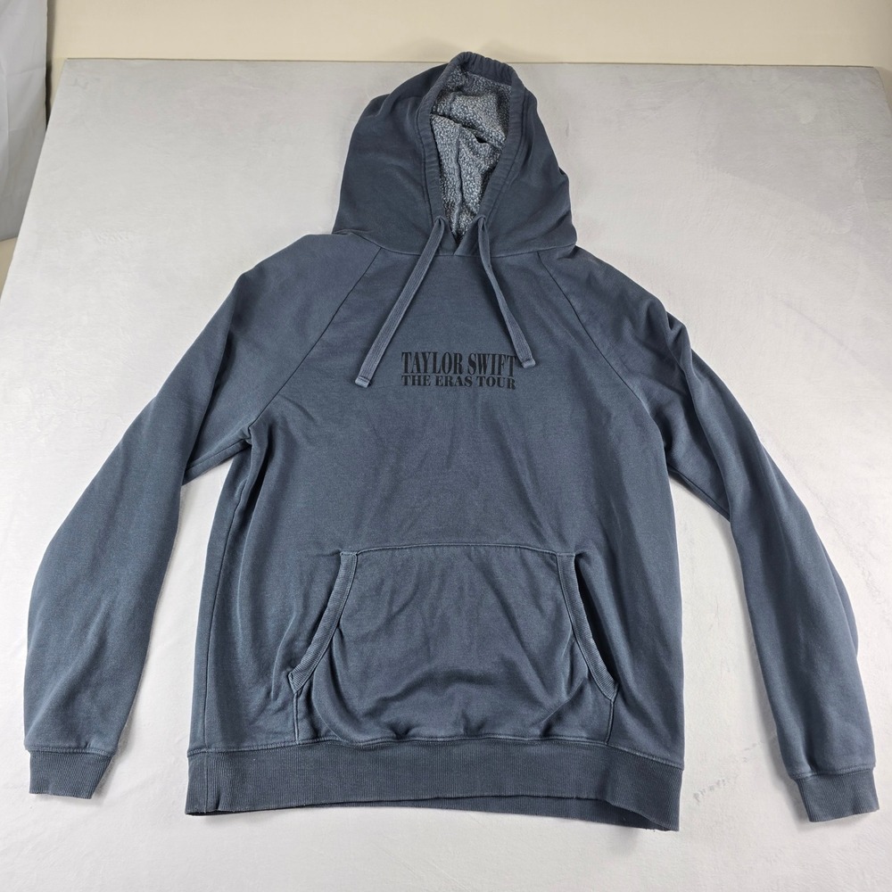 Taylor Swift The Eras Tour 2023 Merch Gray Hoodie Sweatshirt Women Large - Picture 1 of 8